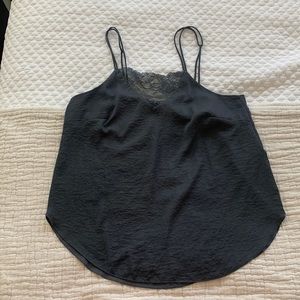 H&M 8 gray lace tank 100% polyester